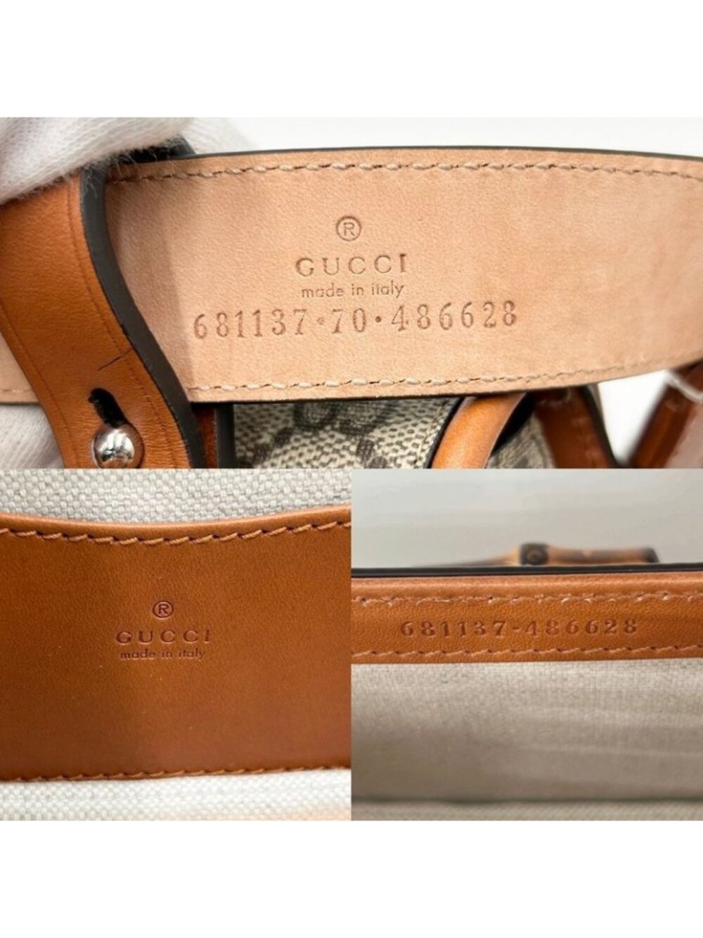 Gucci Waist Bag Bamboo Body Pouch GG Supreme - Picture 6 of 10